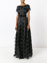 Thumbnail for your product : Rochas fitted waist pleated maxi dress - women - Silk - 42
