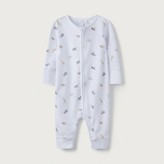 Thumbnail for your product : The White Company Safari-Print Zip Sleepsuit, White, 0-3M