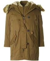 Thumbnail for your product : Parka London Faux Fur Trim Hooded Puffa Coat