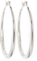 Thumbnail for your product : Brooks Brothers Silver Twisted Medium Hoop Earrings
