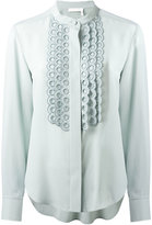 Chloé - mandarin collar shirt - women - Soie - 40