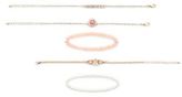 Thumbnail for your product : New Look 5 Pack Gold Gemstone Petal Friendship Bracelets
