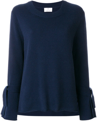 Allude jumper with tie cuffs
