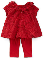 Thumbnail for your product : Laura Ashley 3-6 Months Lace Bubble Dress & Legging Set