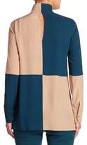 Thumbnail for your product : Akris Color Block Silk Crepe Tunic Blouse