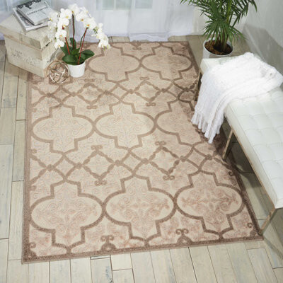 Canora Grey Newton Ikat Modern Cream Area Rug