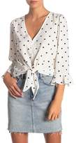 Thumbnail for your product : LE LIS Polka Dot Tie Front Blouse