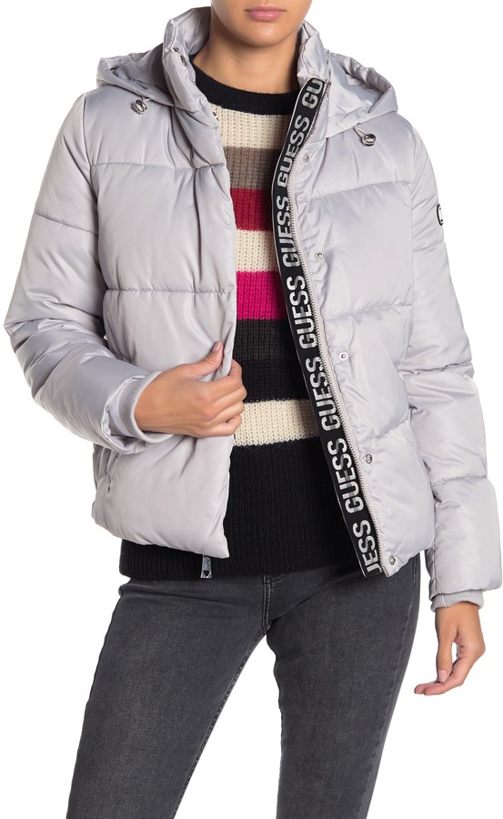 guess denim puffer jacket