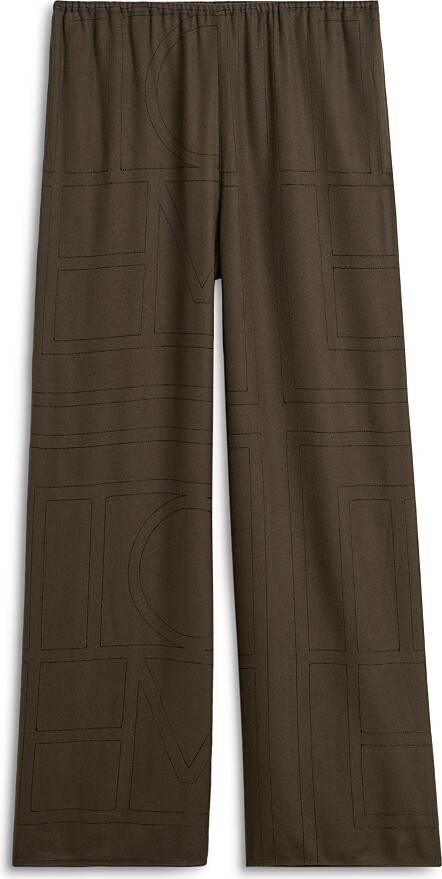 Totême Monogram Flannel Pajama Pants