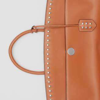 Burberry Studded Leather Society Top Handle Bag