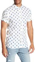 Thumbnail for your product : Scotch & Soda Printed Short Sleeve Linen Regular Fit Shirt
