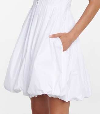 Alaia Cotton-blend pleated minidress
