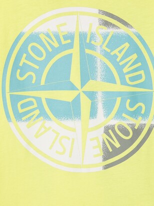 Stone Island Junior compass logo-print cotton T-shirt