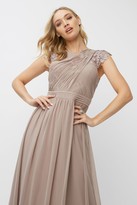 Thumbnail for your product : Little Mistress Bridesmaid Leonora Oyster Crochet Maxi Dress