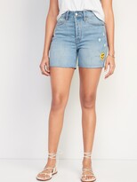 Thumbnail for your product : Old Navy High-Waisted Button-Fly O.G. Straight Embroidered Cut-Off Jean Shorts for Women -- 5-inch inseam