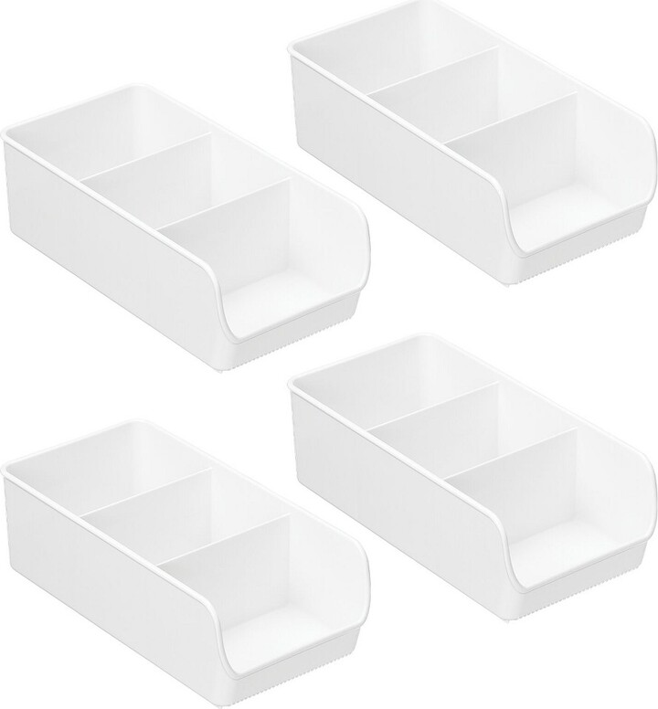 mDesign Plastic Food Storage Bin Organizer for Kitchen 4 Pack