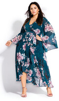 Thumbnail for your product : City Chic Jade Blossom Maxi Dress - jade