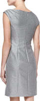 Thumbnail for your product : Kay Unger New York Cap-Sleeve Textured Sheath Dress