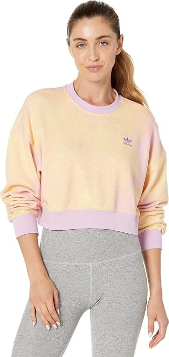 & (Bliss - Women\'s Lilac/Almost AOP adiColor Hoodies Beach Clothing Sweatshirts Yellow) Vibes ShopStyle adidas Sweater