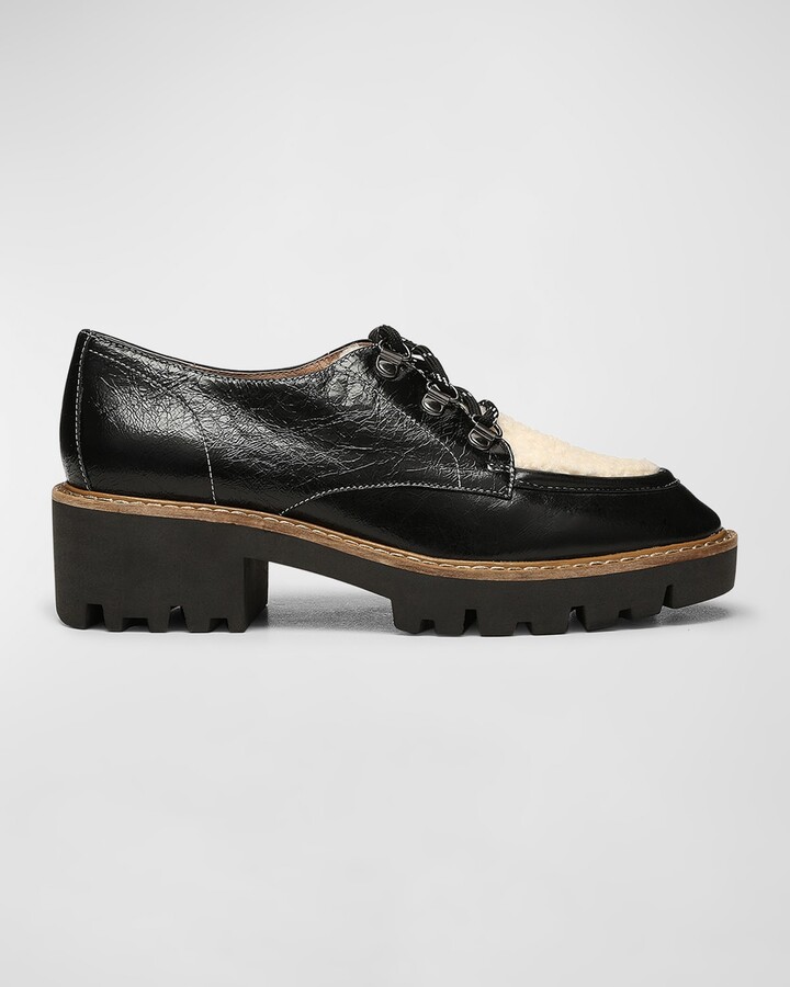Donald J Pliner Evan Leather & Shearling Derby Shoes - ShopStyle Oxfords