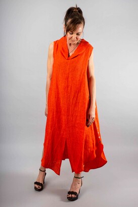 Ralston Bela Linen Dress Tangerine