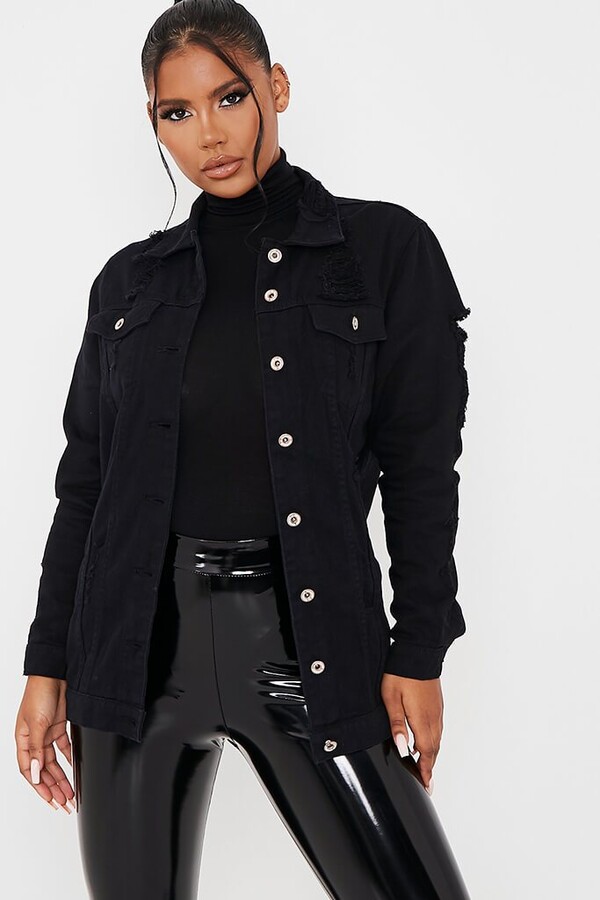 black denim jacket longline