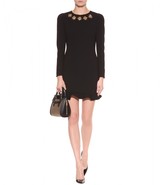 Thumbnail for your product : Alexander McQueen WOOL DRESS WITH EMBELLISHED COLLAR