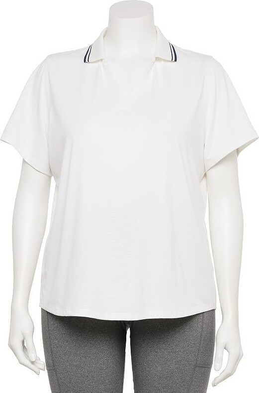 Plus Size Tek Gear® Sport Gear Grid Mesh Piping Detail Polo