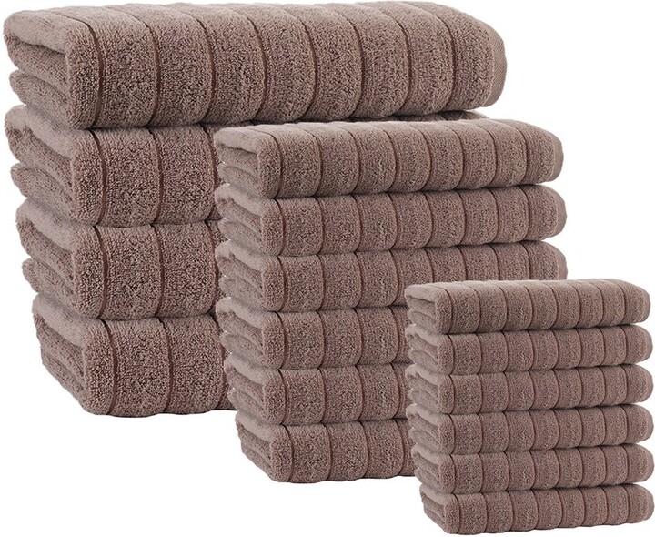 Depera Home Vague Turkish Cotton 16Pc Towel Set