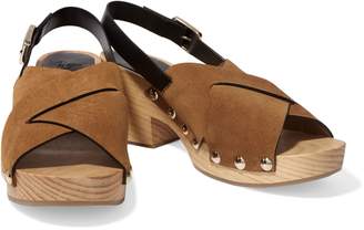 Castaner Zane Studded Leather And Suede Clogs