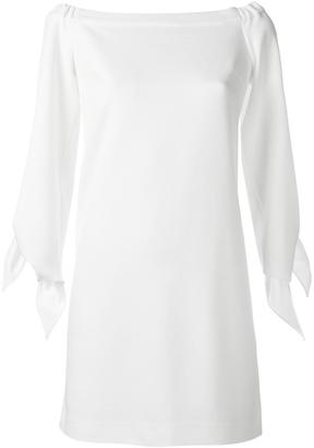 Tibi off-shoulders shift dress - women - Polyester/Spandex/Elastane - 4