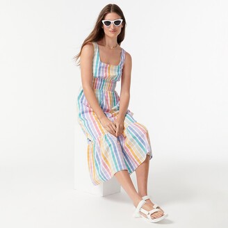 rainbow gingham dress