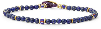 Mikia Gold-tone And Multi-stone Bracelet - Blue