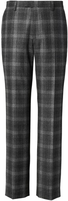 Banana Republic Slim Gray Plaid Italian Wool Flannel Suit Trouser