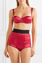 Thumbnail for your product : Dolce & Gabbana Stretch-silk Satin Briefs - Red