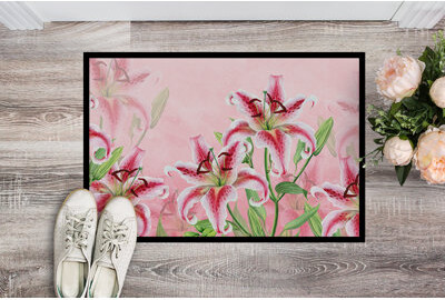 Madalyn Lillies Non-Slip Outdoor Door Mat