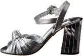 Thumbnail for your product : Dolce & Gabbana Metallic Leather Mirrored Heel Sandal
