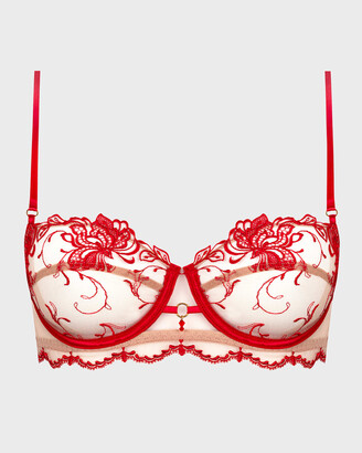 Lise Charmel Nude Solaire Embroidered Mesh Demi Bra - ShopStyle