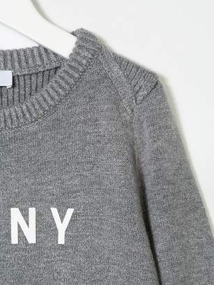 DKNY logo print jumper dress