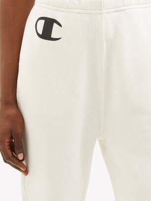 Champion X Nili Lotan Logo-print Cotton-jersey Track Pants - White
