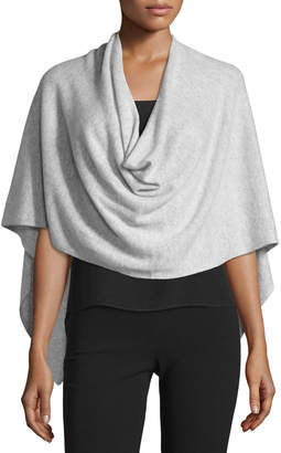 Solid Cashmere Wrap Topper, gray