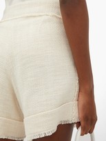 Thumbnail for your product : ODYSSEE Marlin High-rise Cotton-blend Tweed Shorts - Ivory