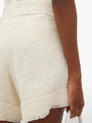 ODYSSEE Marlin High-rise Cotton-blend Tweed Shorts - Ivory