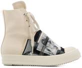 Thumbnail for your product : Rick Owens photographic front-strap sneakers