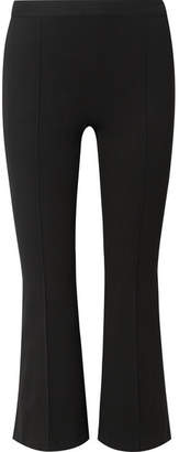 Rosetta Getty Cropped Stretch-jersey Flared Pants - Black