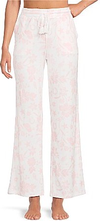 PJ Salvage Wild Flower Brushed Pointelle Drawstring Tie Coordinating Sleep Pant