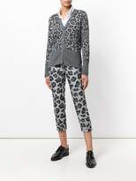 Thumbnail for your product : Thom Browne Leopard Wool Jacquard V-Neck Cardigan