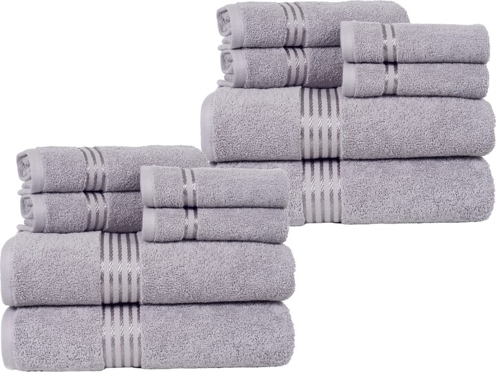 Lavish Home 100% Cotton Plush 8-piece Bath Towel Set - 8365551
