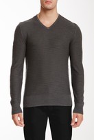 Thumbnail for your product : John Varvatos Star USA By V-Neck Elbow Patch Sweater