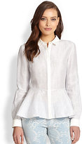 Thumbnail for your product : Marchesa Voyage Peplum Button-Front Shirt